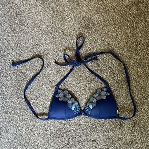 PINK floral bikini halter top